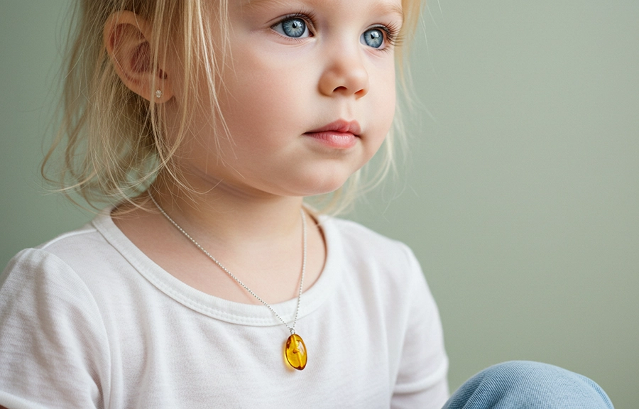 Bērnu rotas - kuloni Bērnu kuloni no Baltijas dzintara