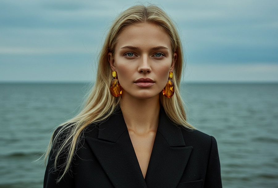 Dzintara auskari sievietei Baltijas dzintara auskari sievietei | Jaunā auskaru kolekcija | Atlaides un super cenas